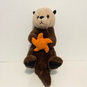 Ocean Wise Otter Plush Stuffed Animal Toy Vancouver Aquarium Orange Sea Star